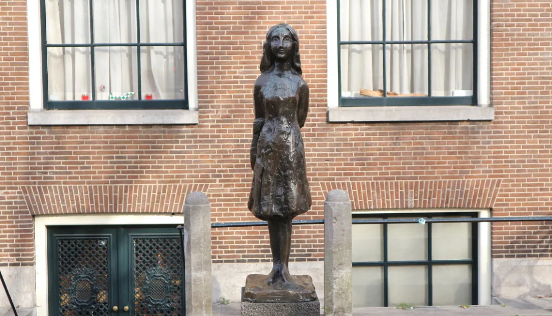 Canal-side exterior near the Anne Frank House in Amsterdam